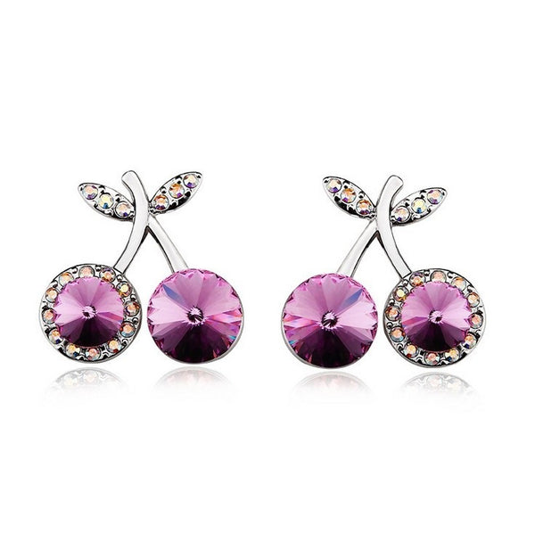 ERFA241 Fashion Charm Fancy Cherry Stud Earrings