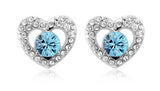 ERFA189 Fashion Charm Water Drop in Heart Stud Earrings