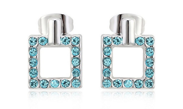 ERFA190 Fashion Charm Small Rectangle Stud Earrings