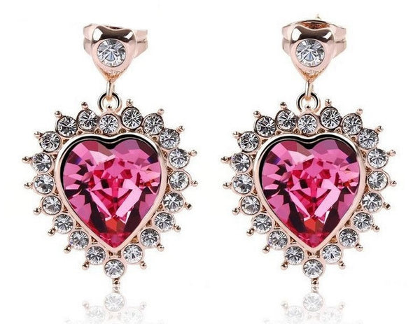 ERFA227 Fashion Charm Classical Heart Stud Earrings