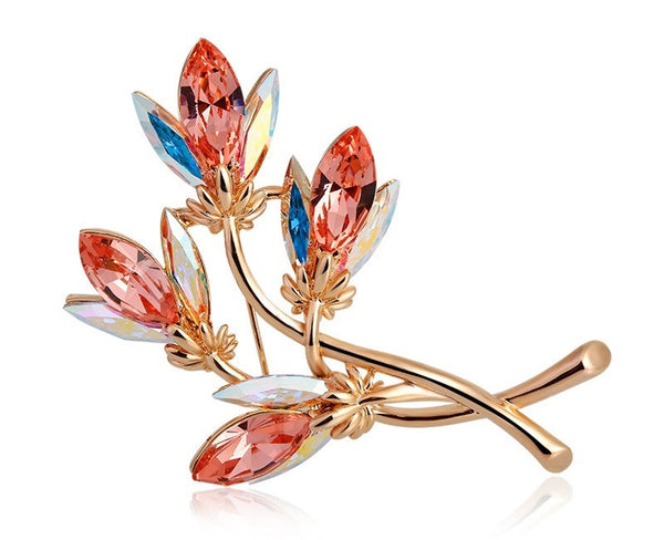 JRFBC010 Fashion Charm Big Branch Of Flower Brooch