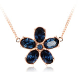 NLFA210 Fancy Five-Leaf Clover Pendant Necklace