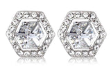 ERFA052 Fashion Charm Hexagon Stud Earrings