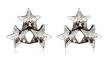ERFA222 Fashion Charm Triangle of Stars Stud Earrings