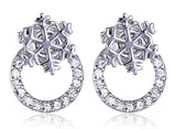 ERFA003 Fashion Snowflake Charm Stud Earrings