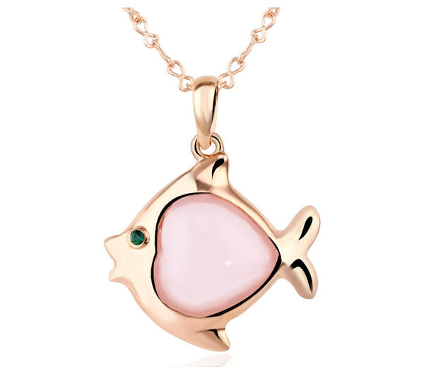 NLFA099 Vintage Fish Pendant Necklace