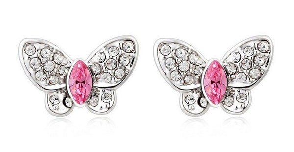 ERFA234 Classical Charm Butterfly Stud Earrings