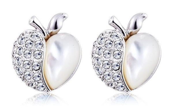 ERFA029 Trendy Charm Small Apple Stud Earrings