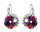 ERFA218 Fashion Charm Flower in Clusters Omega-back Earrings