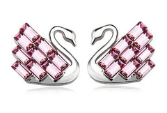 ERFA216 Trendy Charm Swan Stud Earrings