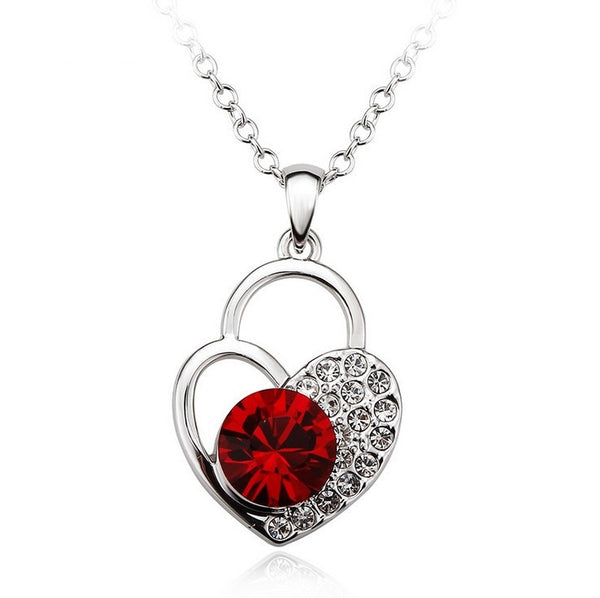 NLFA307 Fashion Lock of Heart Pendant Necklace