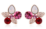 ERFA144 Fashion Charm Five-Leaf Clover Stud Earrings