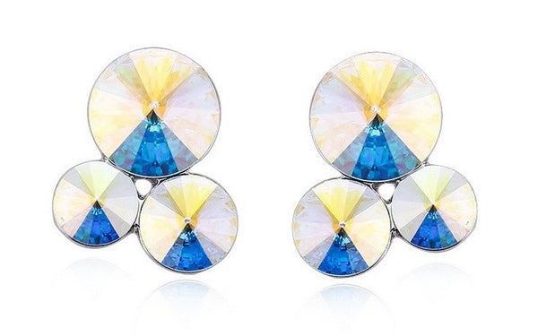 ERFA237 Fashion Charm Trio of Bubbles Stud Earrings