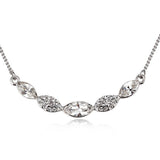 NLFA314 Trendy Five Linked Water Drops Pendant Necklace