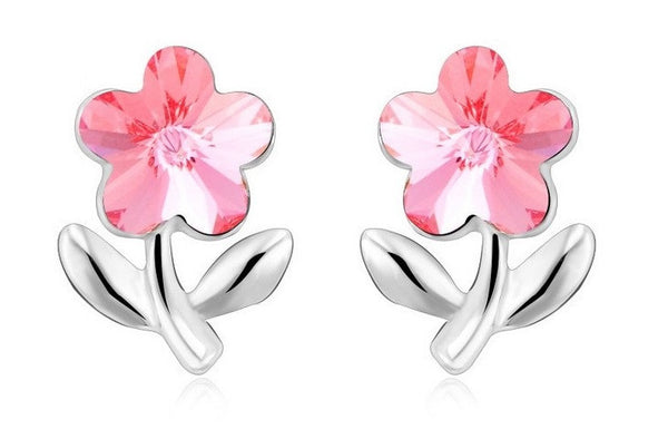 ERFA219 Trendy Classical Blossoming Flower Stud Earrings