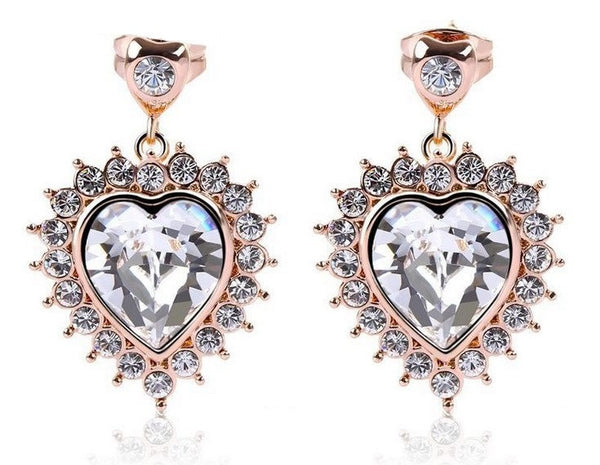 ERFA227 Fashion Charm Classical Heart Stud Earrings
