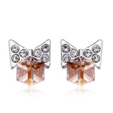 ERFA242 Trendy Charm Butterfly Water Cube Stud Earrings