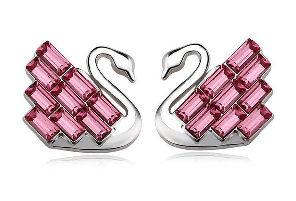 ERFA216 Trendy Charm Swan Stud Earrings