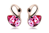 ERFA226 Fashion Charm Heavenly Swan Stud Earrings