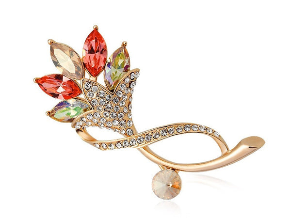 JRFBC007 Fashion Charm Phoenix Flower Brooch