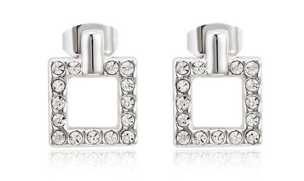 ERFA190 Fashion Charm Small Rectangle Stud Earrings