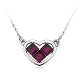 NLFA283 Charm Butterfly Heart Pendant Necklace