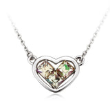 NLFA283 Charm Butterfly Heart Pendant Necklace