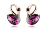 ERFA226 Fashion Charm Heavenly Swan Stud Earrings