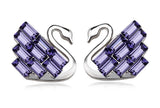 ERFA216 Trendy Charm Swan Stud Earrings
