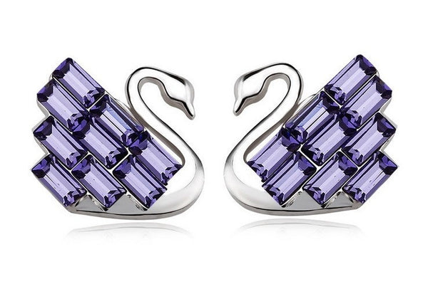 ERFA216 Trendy Charm Swan Stud Earrings