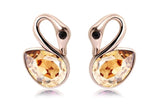 ERFA226 Fashion Charm Heavenly Swan Stud Earrings