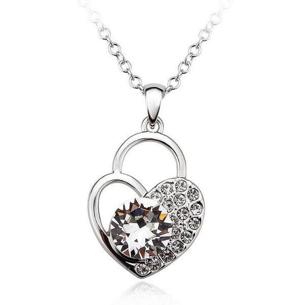 NLFA307 Fashion Lock of Heart Pendant Necklace