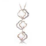NLFA029 Charm Flower Link Pendant Necklace