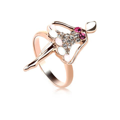 RiFA011 Fashion Charm Dancer Ballet Girl Ring