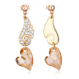 ERFA051 Fashion Charm Heart with Wings Stud Earrings