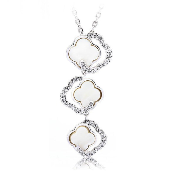 NLFA029 Charm Flower Link Pendant Necklace