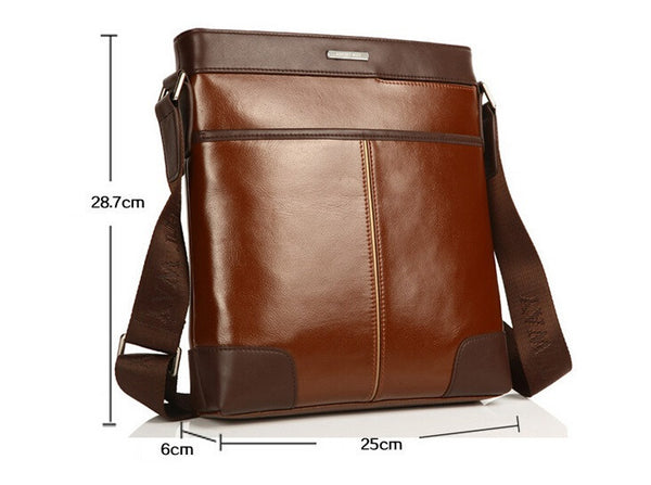 Fashion Dark Edges Brown Briefcase Messenger Bag