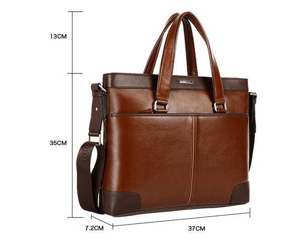 Fashion Dark Edges Brown Briefcase Messenger