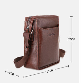 Vintage Solid Roomy Brown Messenger