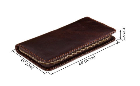 Classic Charm Solid Brown Wallet Wristlet