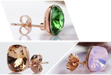 ERFA032 Trendy Charm Gleaming Button Stud Earrings