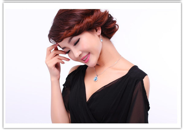 NLFA061 Fancy Water Drop  Pendant Necklace
