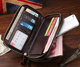 Fashion Roomy Solid Coffee Brown Wristlet Wallet