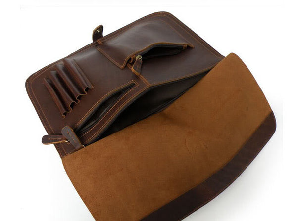 Fashionable Dream Lover Solid Brown Briefcase Messenger
