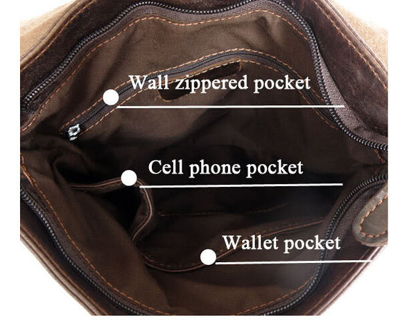 Modern European Style Solid Chocolate Briefcase Messenger