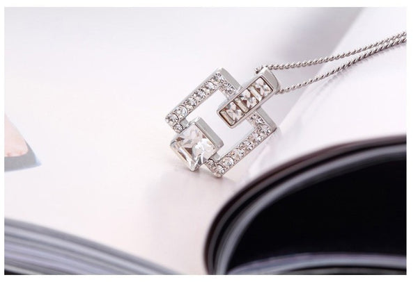 NLFA070 Fancy Retangles Pendant Necklace