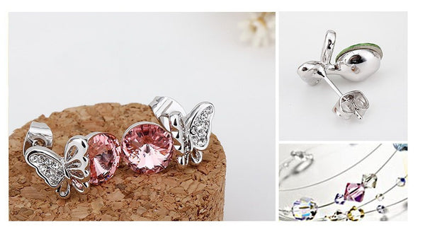 ERFA204 Fancy Charm Butterfly Stud Earrings