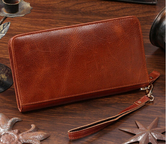 Charm Solid Brown Men Key Case Wallet