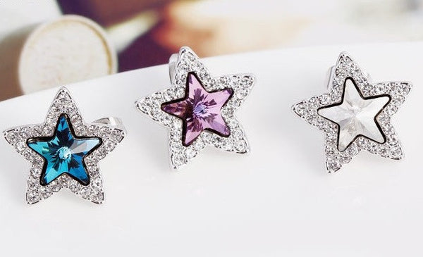 ERFA163 Fashion Charm Stars Stud Earrings