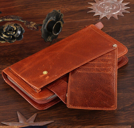 Charm Solid Brown Men Key Case Wallet